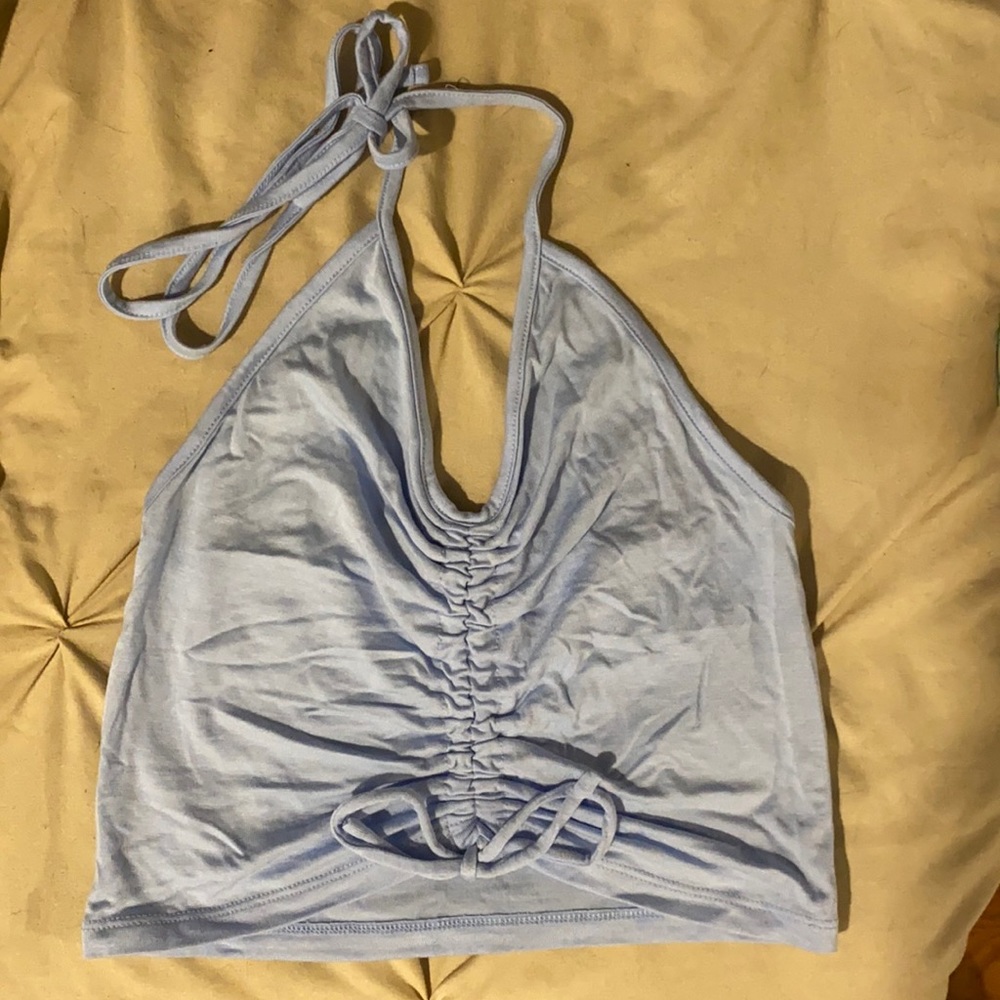 Blue Halter Cinch Top size Smal